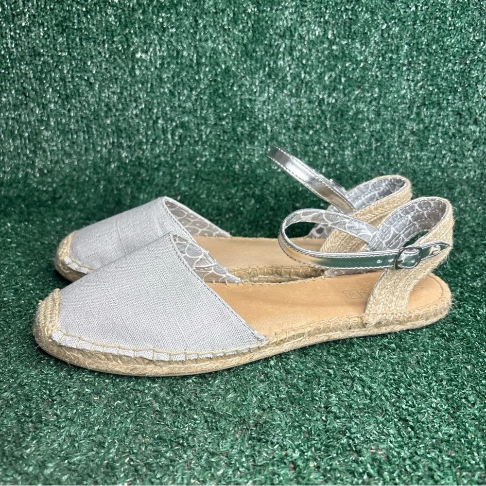 NEW SPERRY TOP SIDER HOPE TAN / SILVER WOMEN ESPADRILLE SANDAL‎ SHOES SZ 11 M